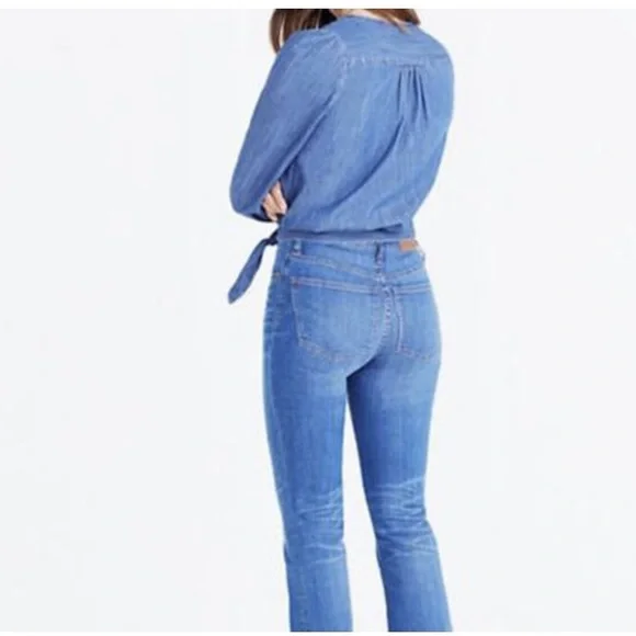 Madewell denim wrap shirt. Size XS - Picture 2 of 4